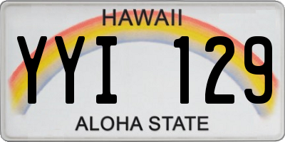 HI license plate YYI129