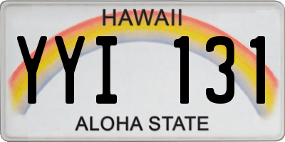 HI license plate YYI131