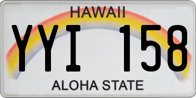 HI license plate YYI158
