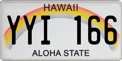 HI license plate YYI166