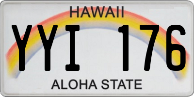 HI license plate YYI176