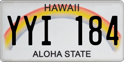 HI license plate YYI184