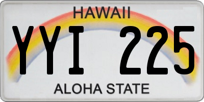 HI license plate YYI225