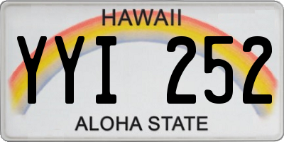 HI license plate YYI252