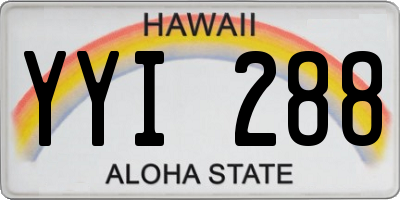 HI license plate YYI288