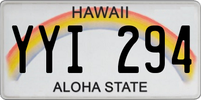 HI license plate YYI294