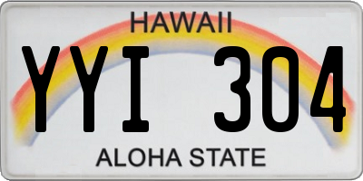 HI license plate YYI304