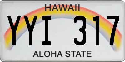 HI license plate YYI317
