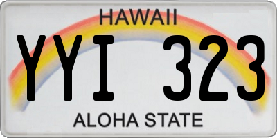 HI license plate YYI323