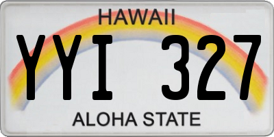HI license plate YYI327