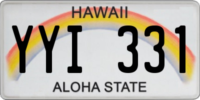 HI license plate YYI331