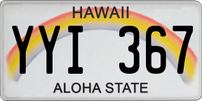 HI license plate YYI367