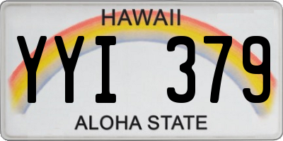 HI license plate YYI379
