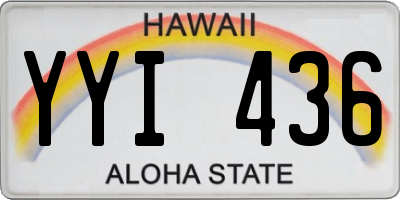 HI license plate YYI436