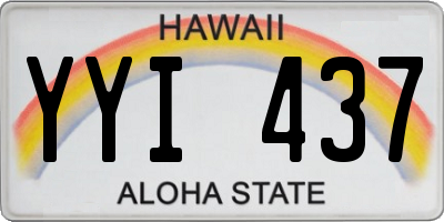 HI license plate YYI437