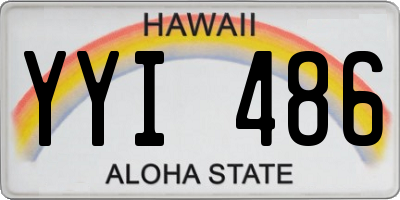 HI license plate YYI486
