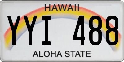 HI license plate YYI488