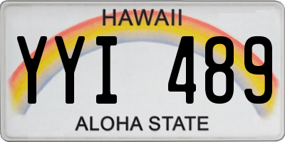 HI license plate YYI489