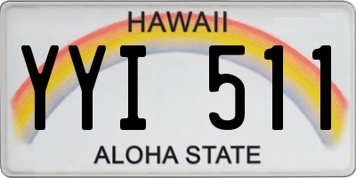 HI license plate YYI511