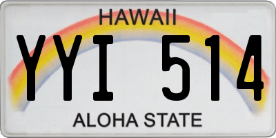 HI license plate YYI514