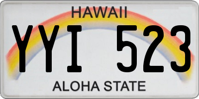 HI license plate YYI523
