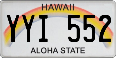 HI license plate YYI552