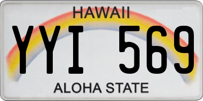 HI license plate YYI569