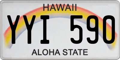 HI license plate YYI590