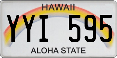 HI license plate YYI595