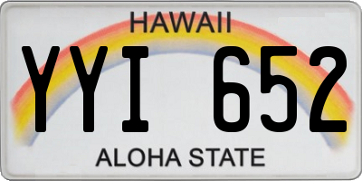 HI license plate YYI652