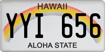 HI license plate YYI656