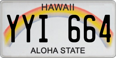 HI license plate YYI664