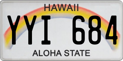 HI license plate YYI684