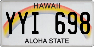 HI license plate YYI698