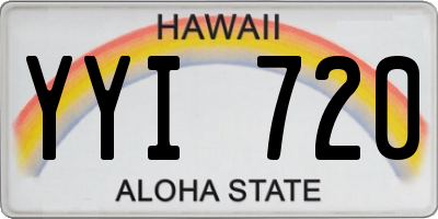 HI license plate YYI720