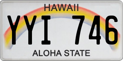 HI license plate YYI746