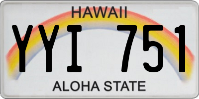 HI license plate YYI751