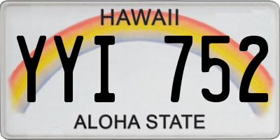 HI license plate YYI752