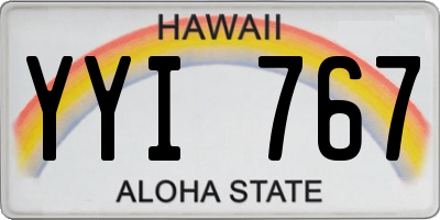 HI license plate YYI767
