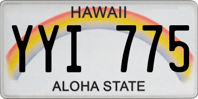 HI license plate YYI775