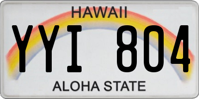 HI license plate YYI804