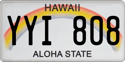 HI license plate YYI808