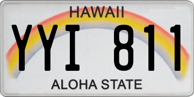 HI license plate YYI811