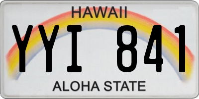HI license plate YYI841