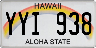 HI license plate YYI938