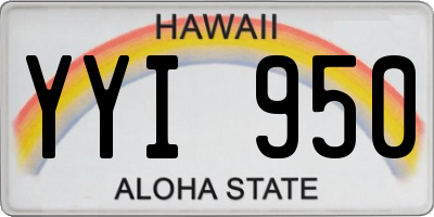 HI license plate YYI950