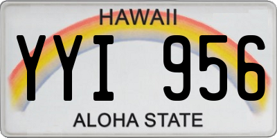 HI license plate YYI956