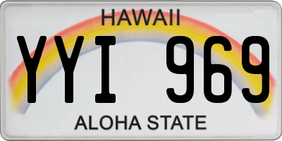HI license plate YYI969