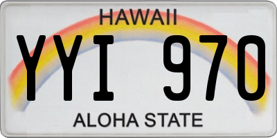 HI license plate YYI970