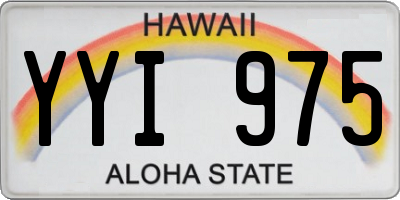 HI license plate YYI975